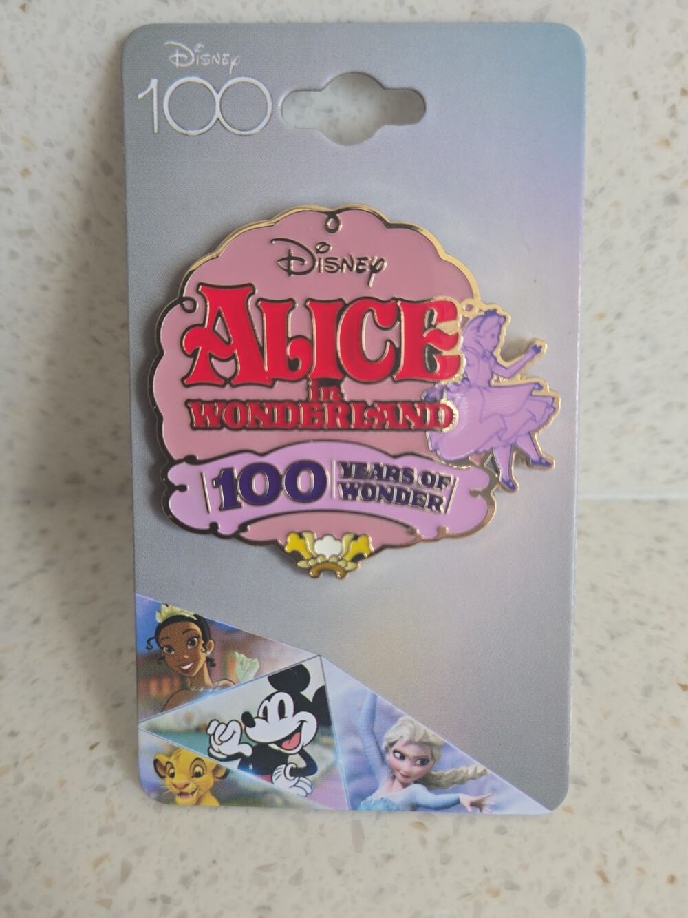 Disney 100 Alice in Wonderland Logo Enamel Disney Pin NWT